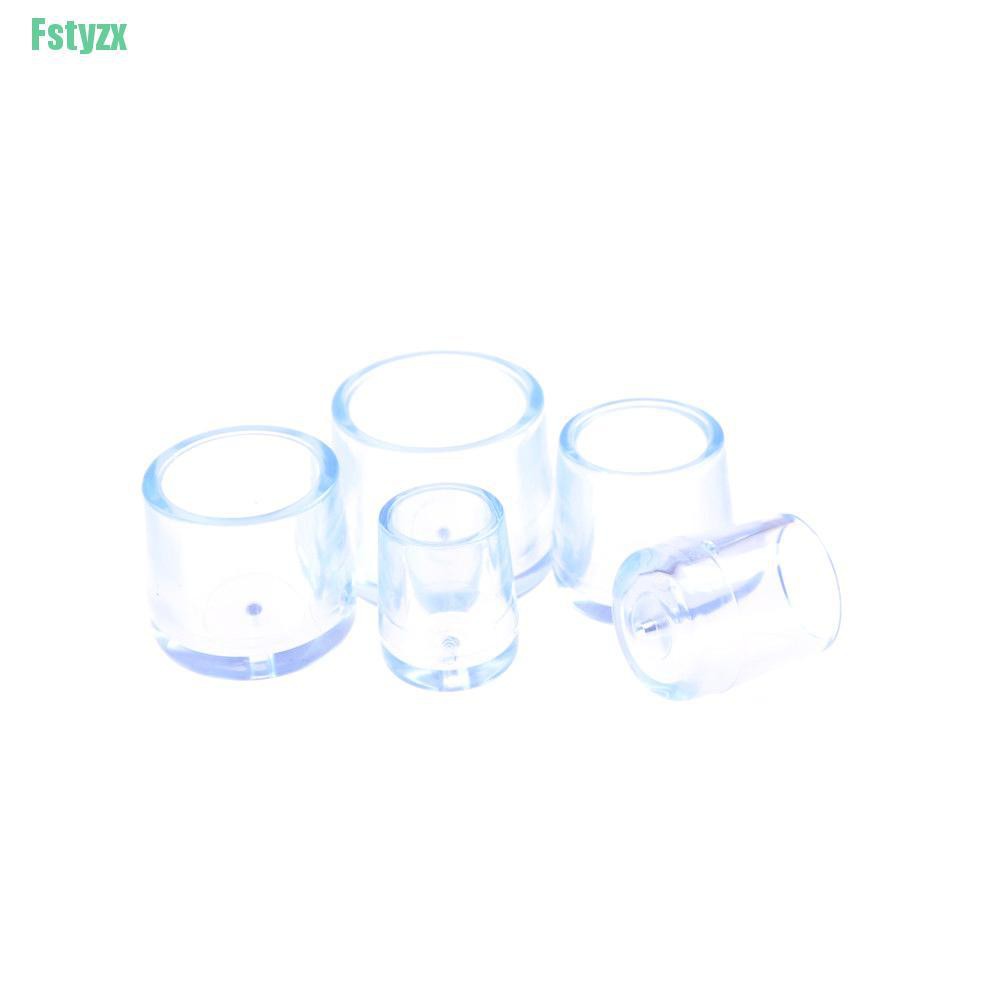 fstyzx 4Pcs Rubber Furniture Table Chair Leg Floor Feet Cap Cover Protector Transparent