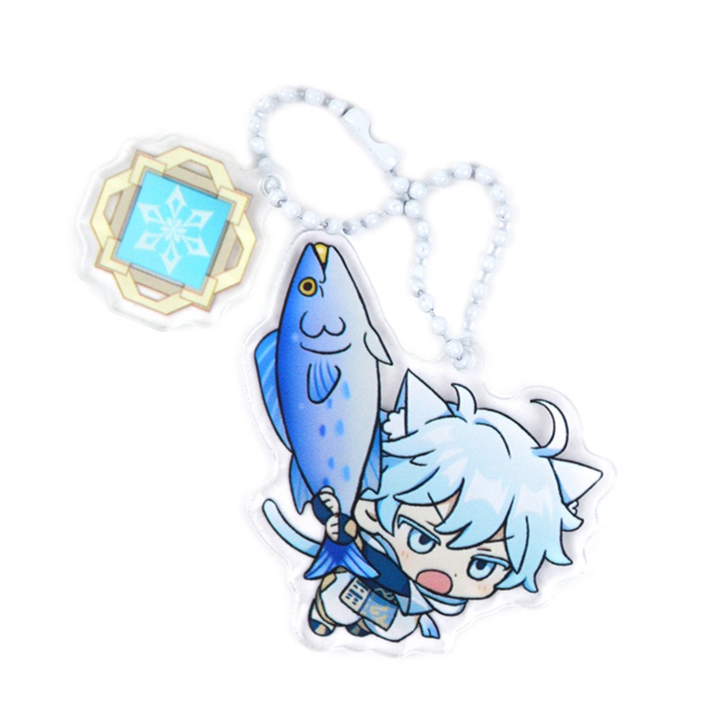 Tmdbyx Móc Khóa Acrylic Hình Nhân Vật Anime Xiao Ningguang Zhongli Hu Tao