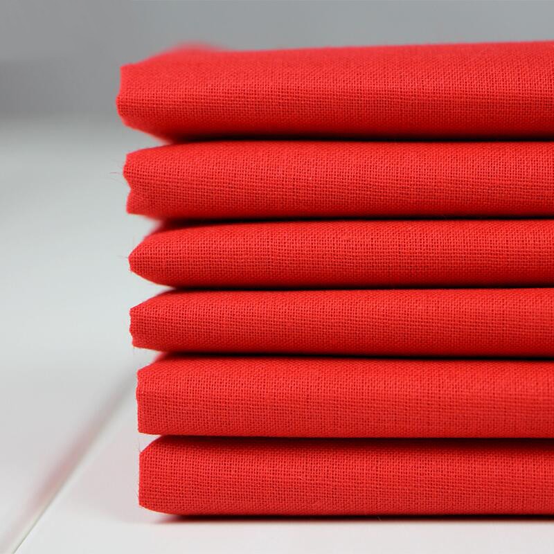 Vải Cotton Màu Đỏ May Mắn Phong Cách Trung Hoa
