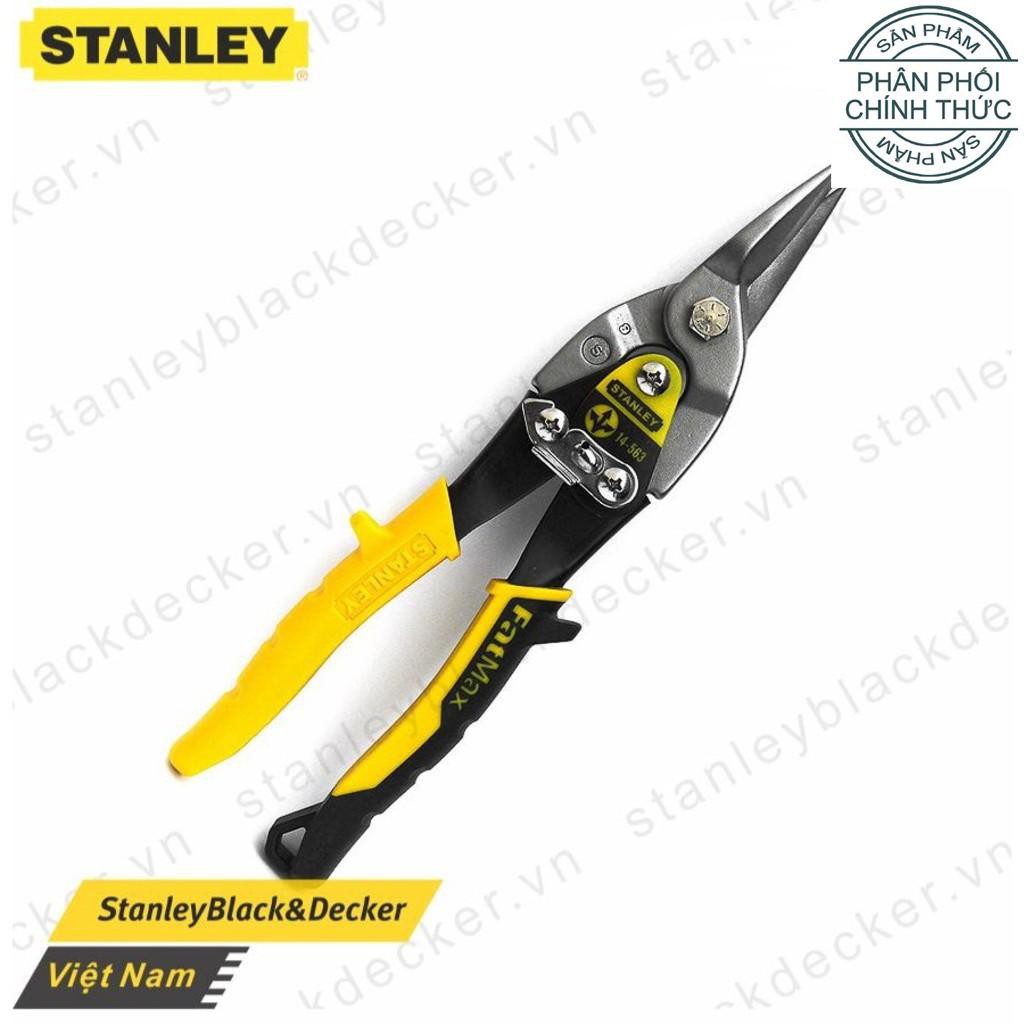 [STANLEY] Kéo cắt tôn MAXSTEEL mũi thẳng cán vàng 10&quot;/254mm Stanley 14-563