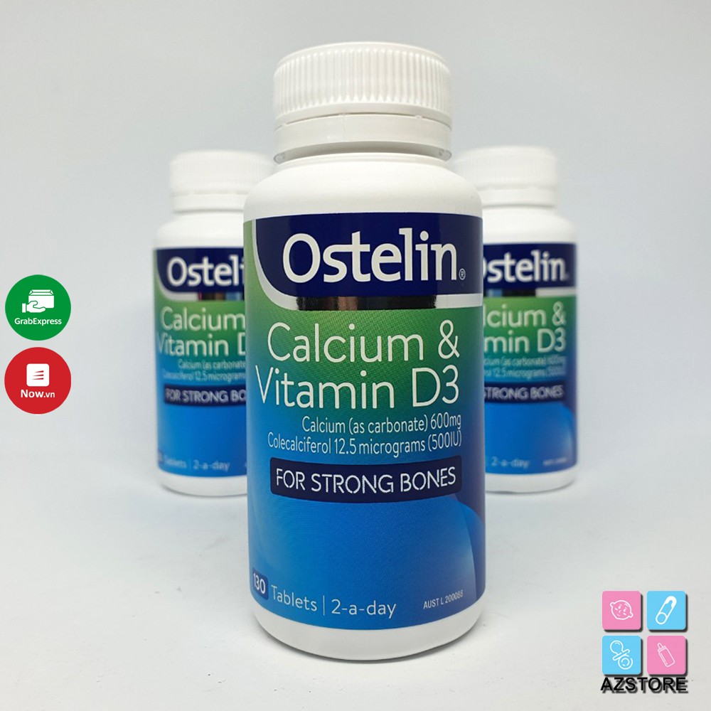 Canxi Ostelin Kids Calcium &amp; Vitamin D3 - Bổ xung canxi và vitamin D3 cho bé 90v