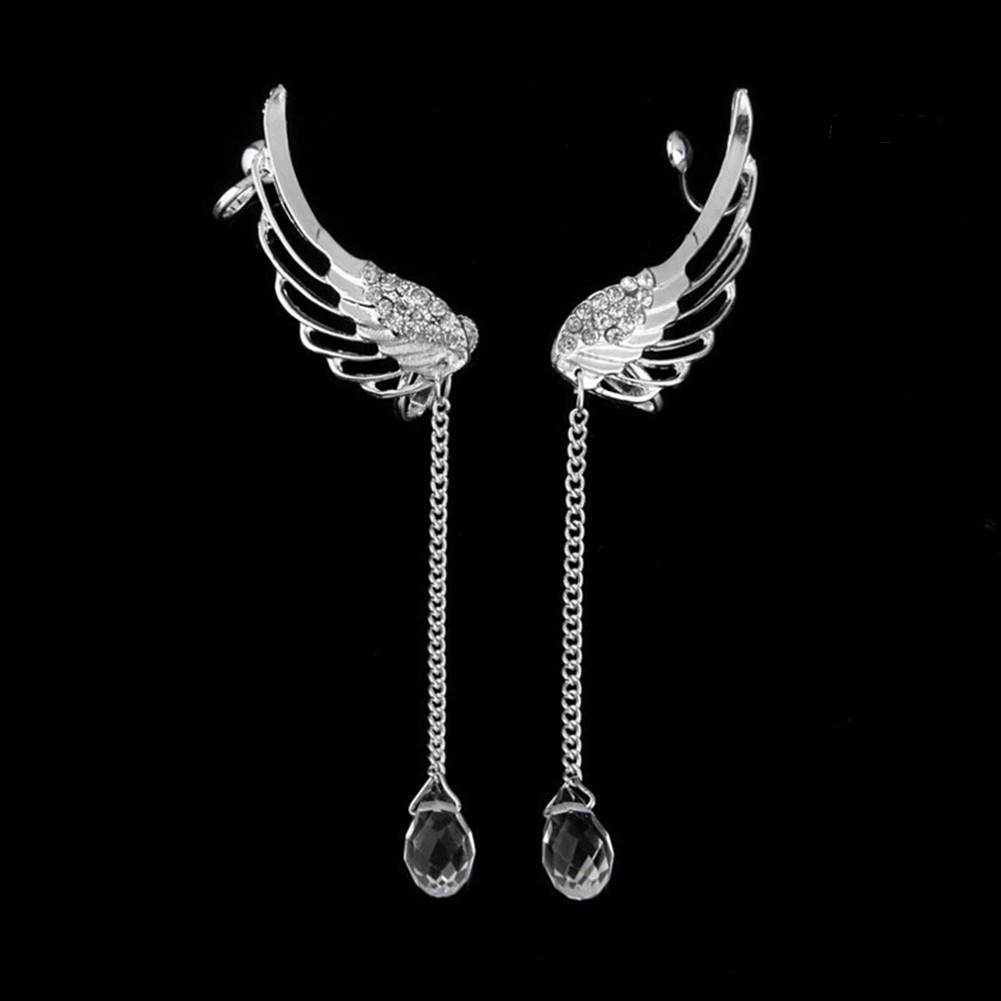 Khuyên tai hình cánh chim đính đá sang trọng cho bạn gái
