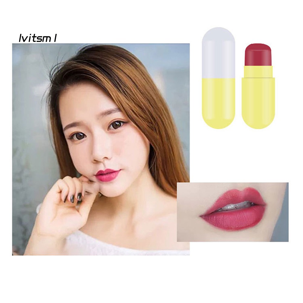 [Hàng mới về] Set 5 son môi kháng nước lâu trôi hình viên thuốc mini dễ thương | BigBuy360 - bigbuy360.vn