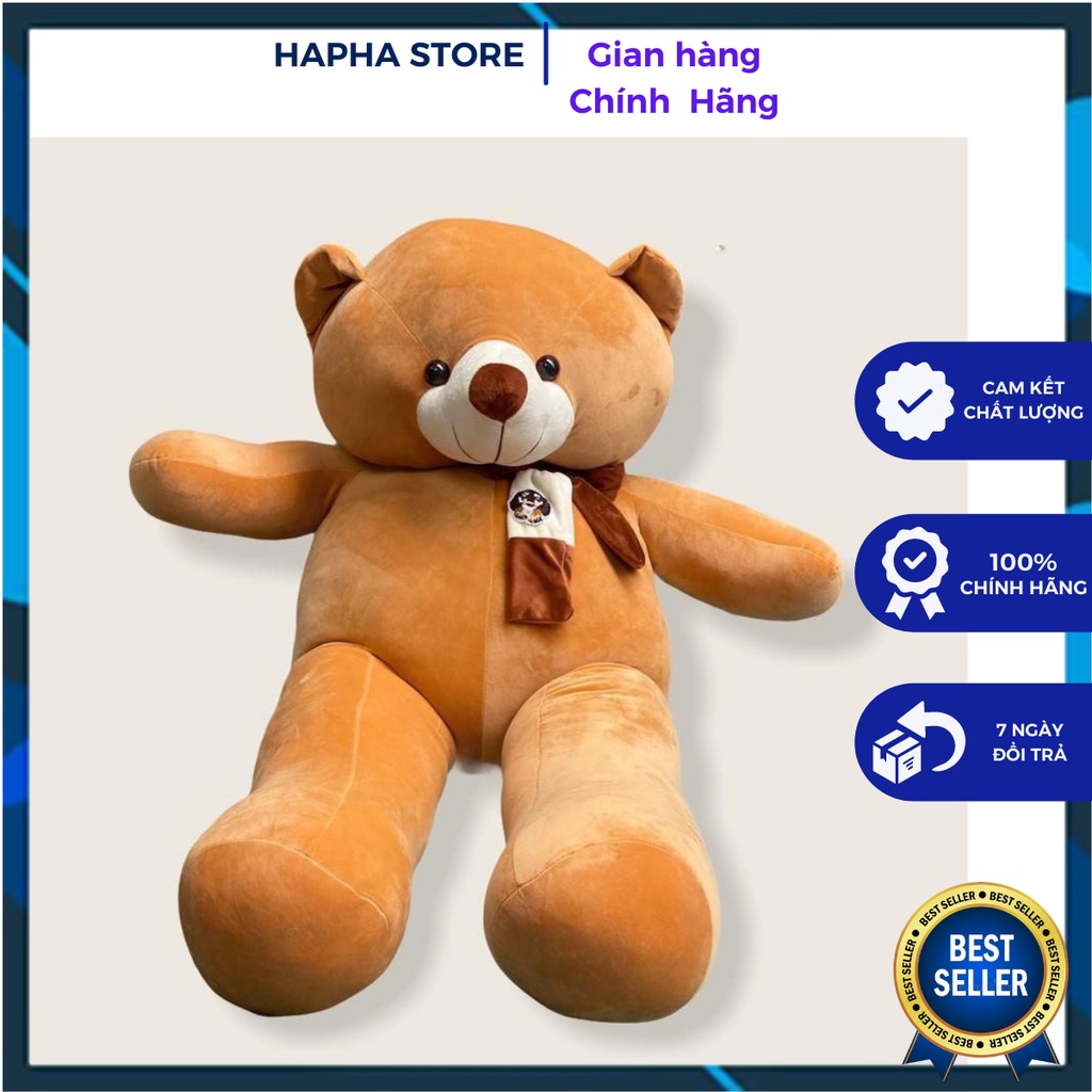 Gấu Bông Teddy Khăn, Gối Ôm Hình Thú Nhồi Bông Cho Bé Cao Cấp Quà Tặng Đáng Yêu Chất Liệu Vải Nhung Hàn Quốc Size 1m-1m3