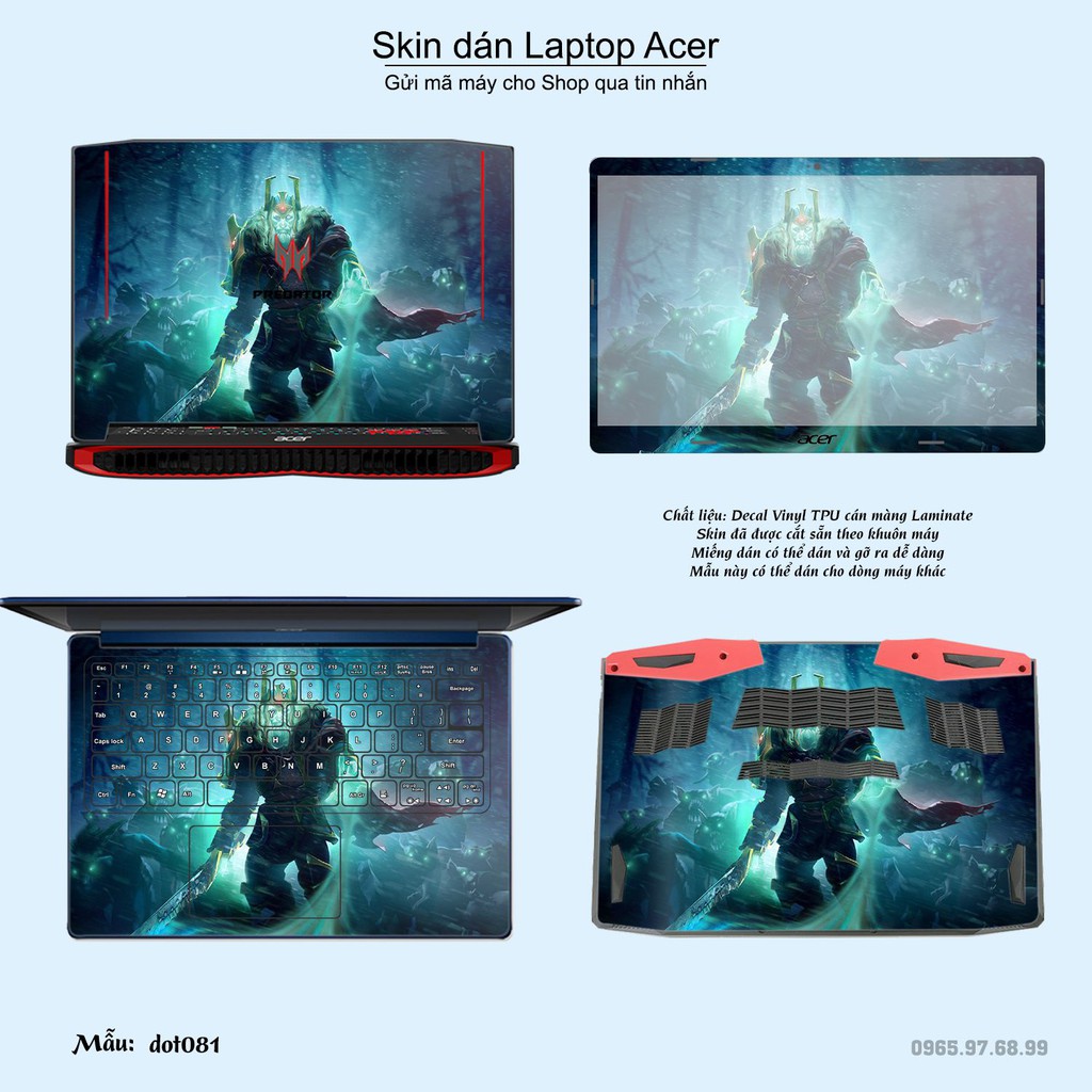 Skin dán Laptop Acer in hình Dota 2 _nhiều mẫu 14 (inbox mã máy cho Shop)