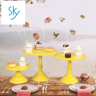 Metal Iron Cake Stand Round Pedestal Dessert Holder Cupcake Display Rack Bakeware for Birthday Wedding Party