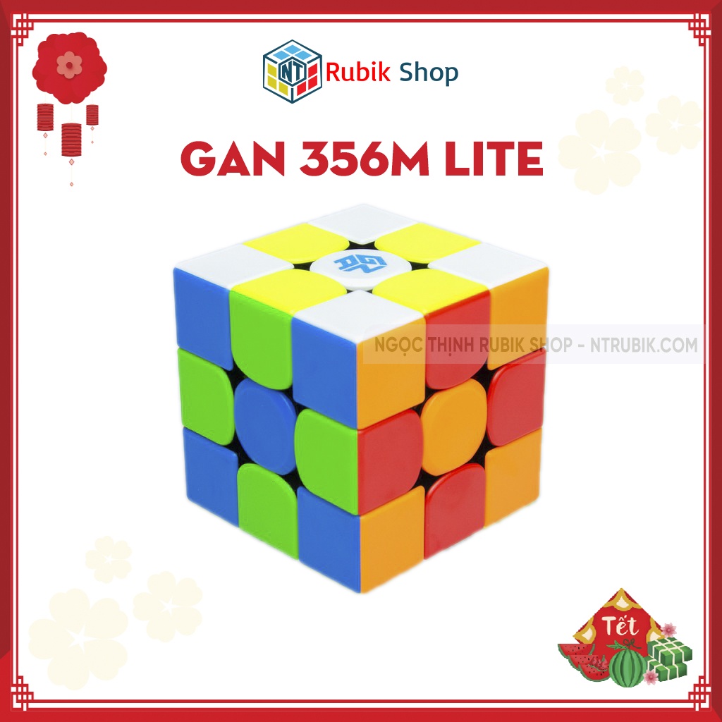 [Hàng HOT]Rubik 3x3x3 Gan 356M Phiên bản Lite (Phiên bản Rút Gọn- Không Ges) - ngocthinhrubik (094)