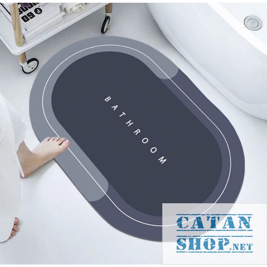 Thảm chùi chân Hút Nước - Thảm Lau Chân Siêu Mềm Siêu Dày, đế cao su chống trượtGD547-TLauChanSili
