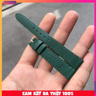 Dây Đồng Hồ Da Bò Handmade Màu Xanh Lá Cây Cho Nữ Đủ Size