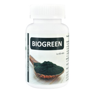 Viên Uống Tảo Diệp Lục Spirulina BioGreen hộp 60 viên