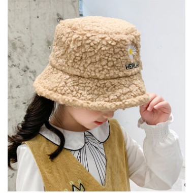 Mũ cho bé ❤️FREESHIP❤️ Mũ Dạ Hoa Cúc Cho Bé