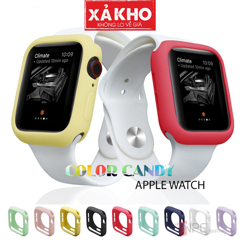 Ốp Bảo Vệ Apple Watch Color Candy Series 6/SE/5/4/3/2/1 38mm 42mm 40mm 44mm Chống Trầy Sước Va Đập