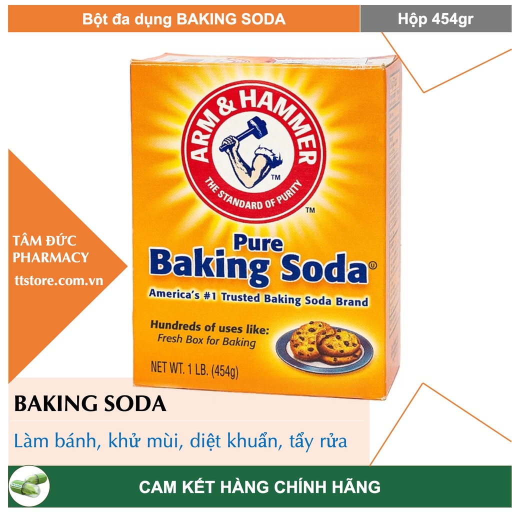BAKING SODA Arm&Hammer 454G - Bột đa dụng làm bánh, tẩy rửa, khử mùi [banking soda]