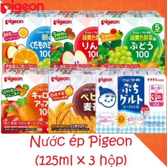 (6 vị) Nước ép Pigeon (125ml x 3 hộp)