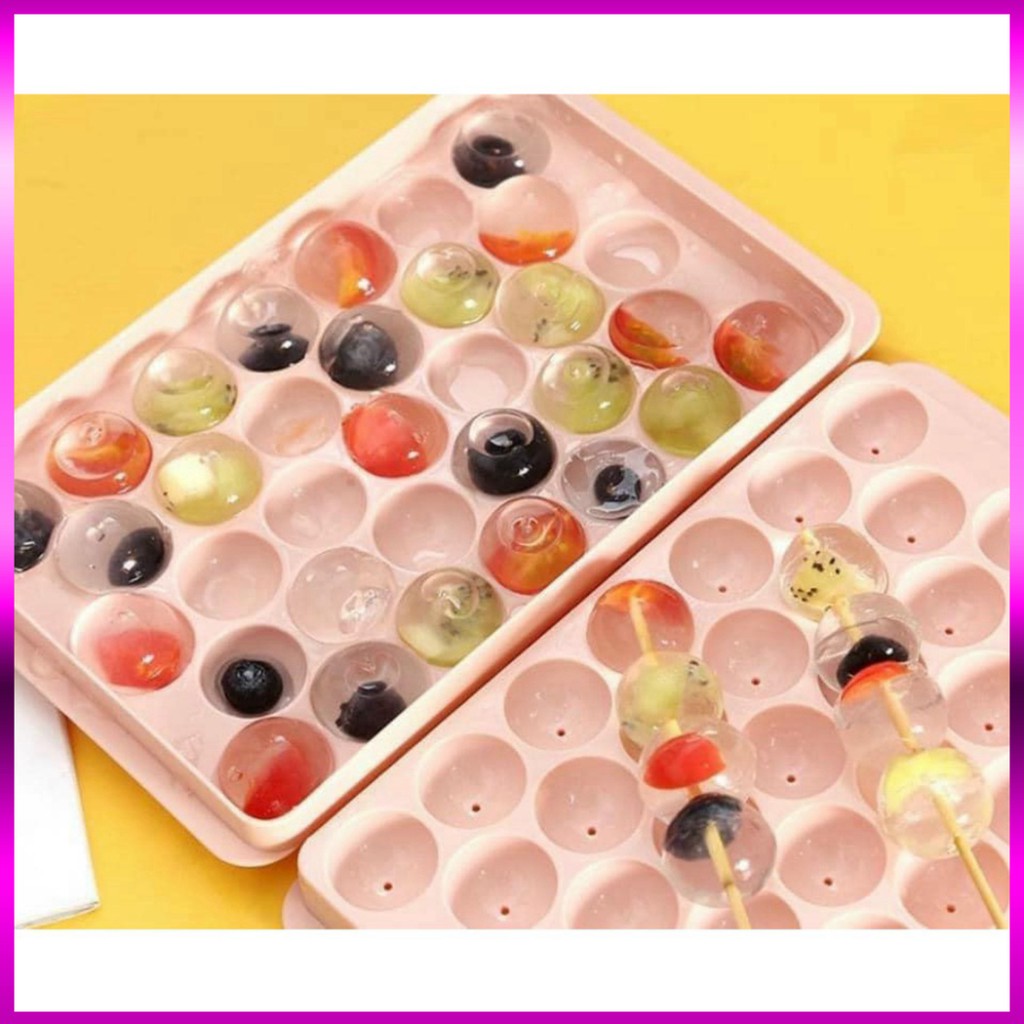 KHAY LÀM ĐÁ, LÀM THẠCH BI TRÒN THẾ HỆ MỚI LOẠI 33 VIÊN | BigBuy360 - bigbuy360.vn