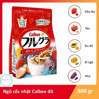 Ngũ cốc CALBEE Nhật Bản màu đỏ 800g ( Mẫu Mới 2020 )