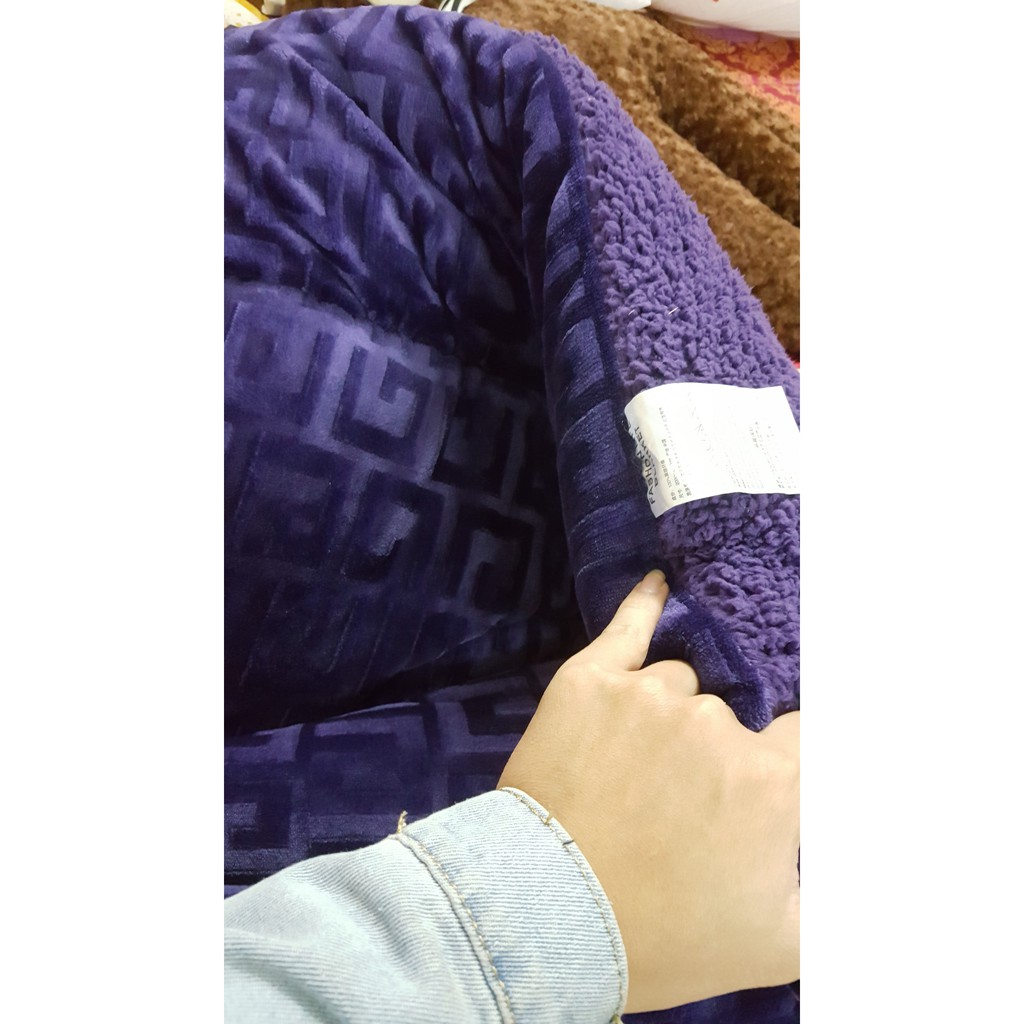 [ GIÁ TỐT ] Chăn Lông Cừu Chữ Vạn - Chăn Cừu Chữ Vạn Đại Hàn in 3D -  Loại Khổ Lớn 2mx2m2 nặng 3.3-3.4 kg