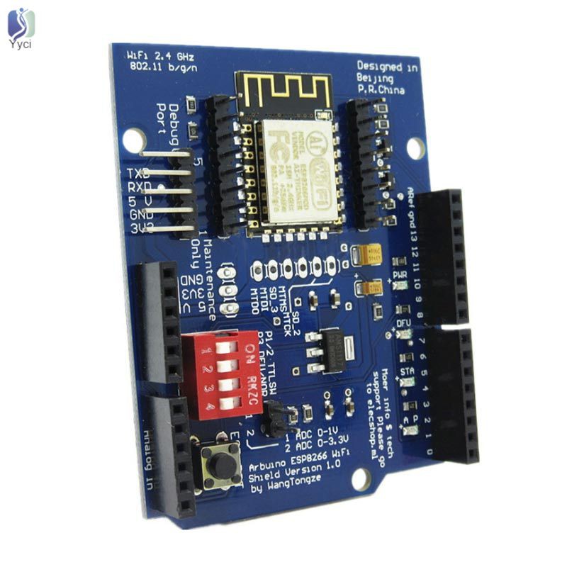 Yy ESP8266 UART WIFI Wireless Shield Development Board ESP-12E Circuits Boards Modules For Arduino UNO R3 @VN