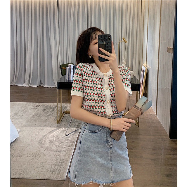 Áo Khoác Cardigan Tay Ngắn Thiết Kế Mới 2021 Thời Trang Dành Cho Nữ | BigBuy360 - bigbuy360.vn