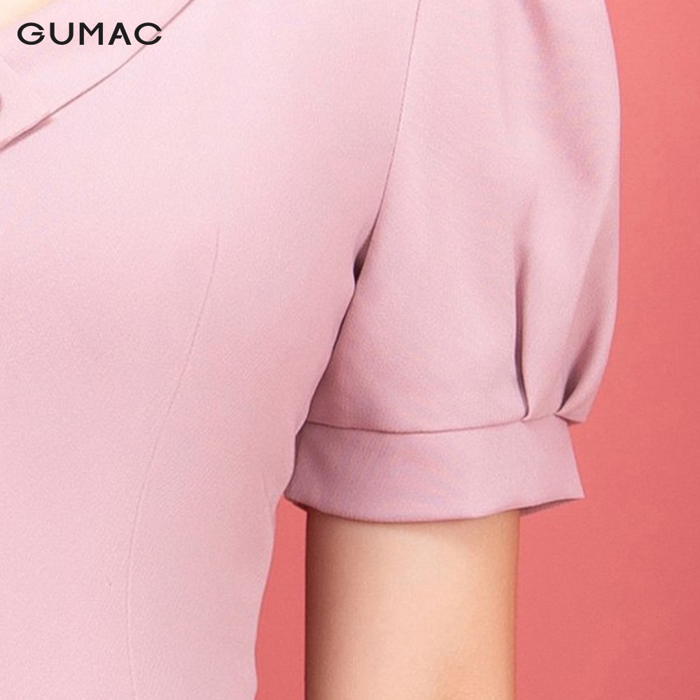 [Mã WAGU12 giảm 20% tối đa 50k đơn 150k] Đầm cổ tim phối nút GUMAC DA9242 | BigBuy360 - bigbuy360.vn