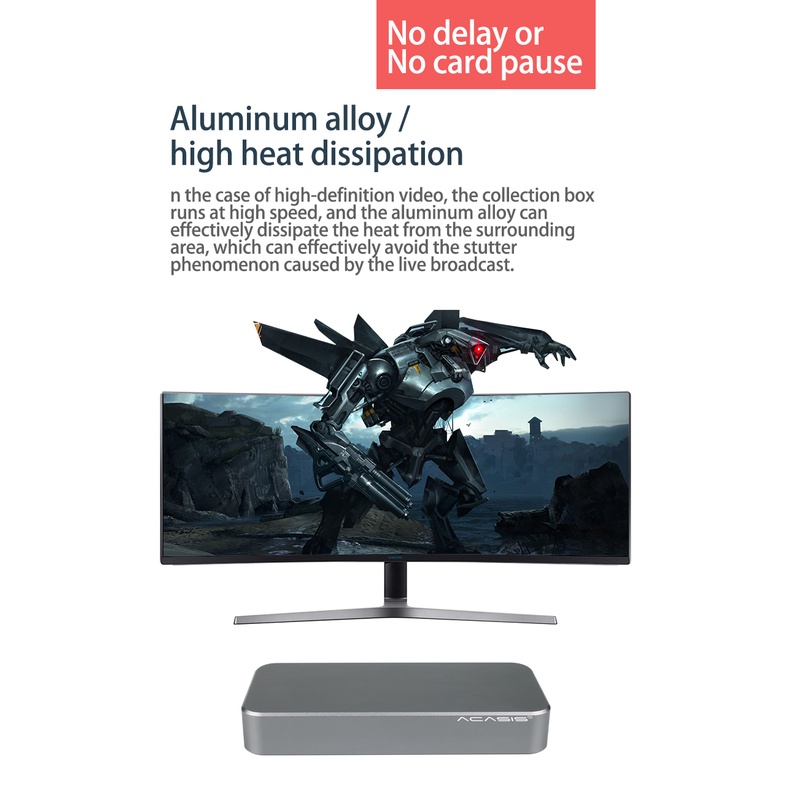 Acasis hdmi to usb3.0 hd video capture card live stream 1080p hd game record boxing tương thích hệ thống windows / linux ps4 ns