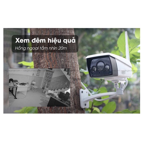 Camera Wifi giám sát ngoài trời dùng sim 4G Ebitcam EB02 Full HD 1080P