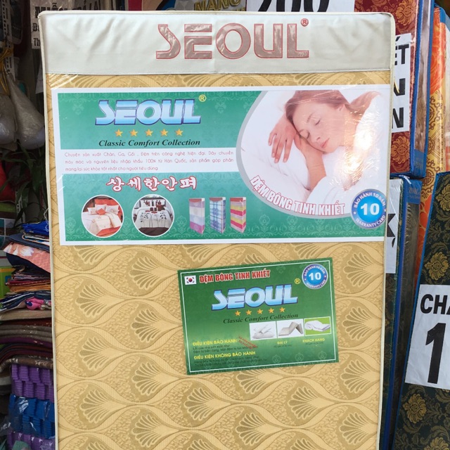 [sale 50%] Đệm bông ép Seoul Hàn Quốc ( 1m6 x 2m x 5 p )