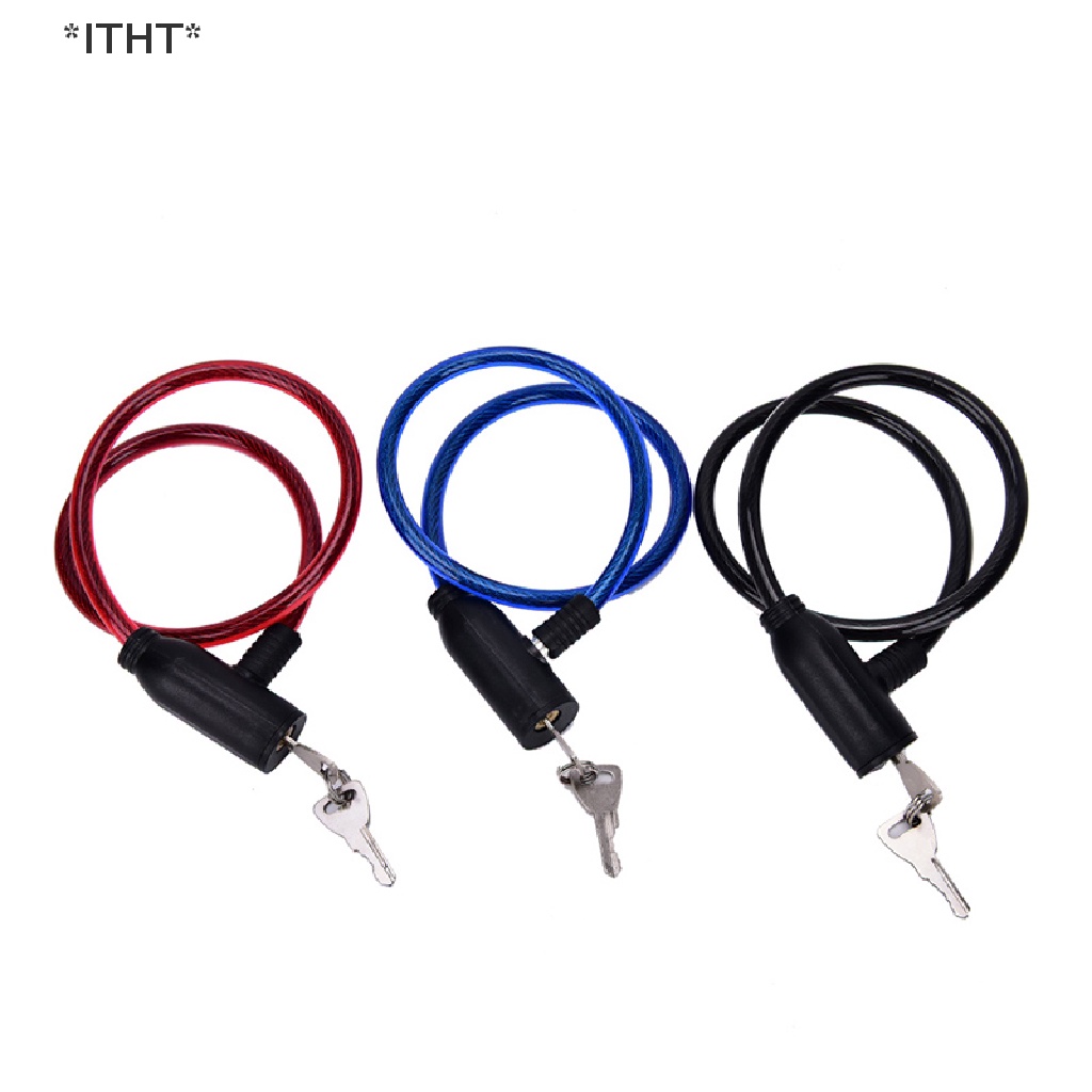 Khóa xe đạp/ scooter chống trộm 8x640mm kèm 2 chìa khóa chất lượng cao