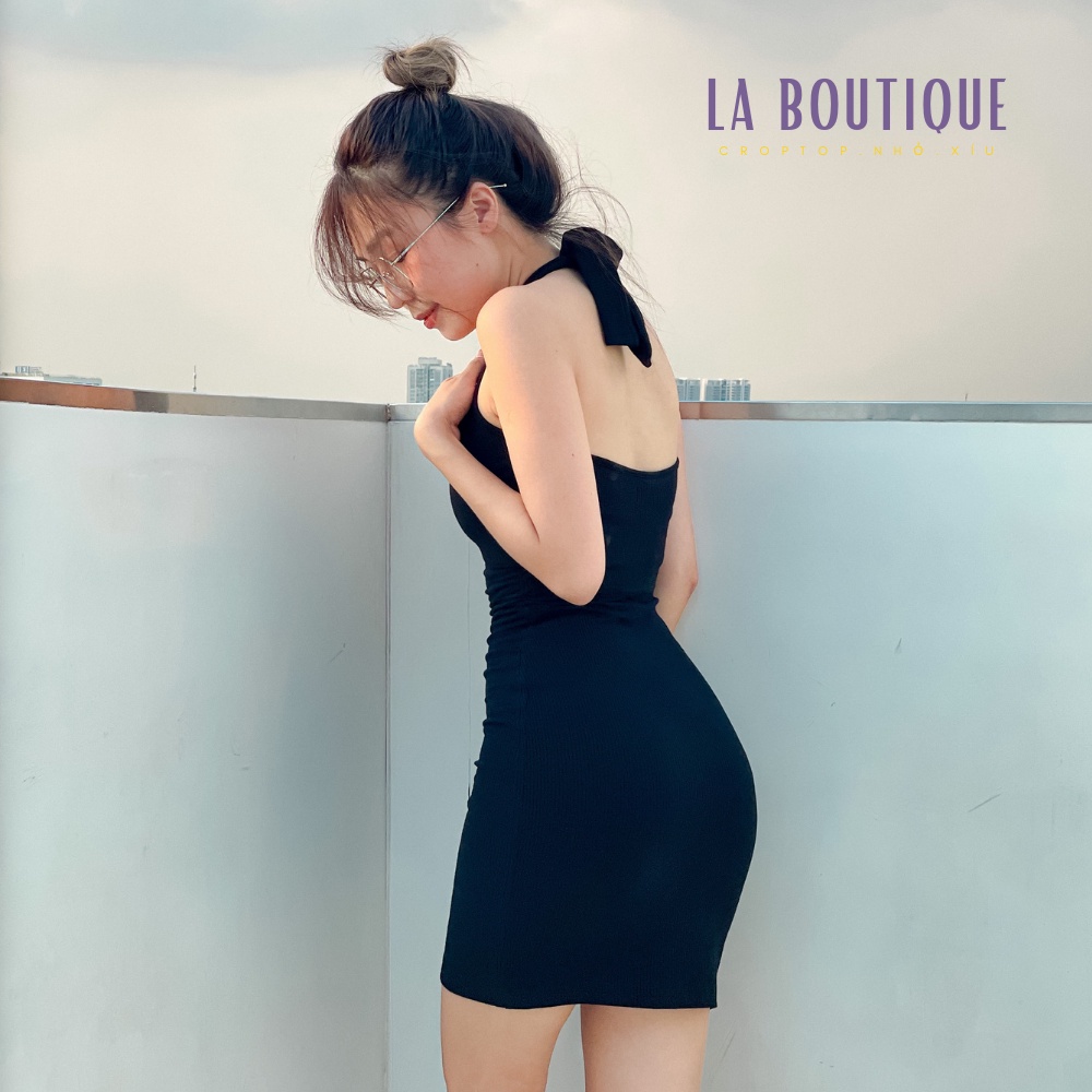 Đầm thun ôm body nữ cổ yếm sexy LA BOUTIQUE