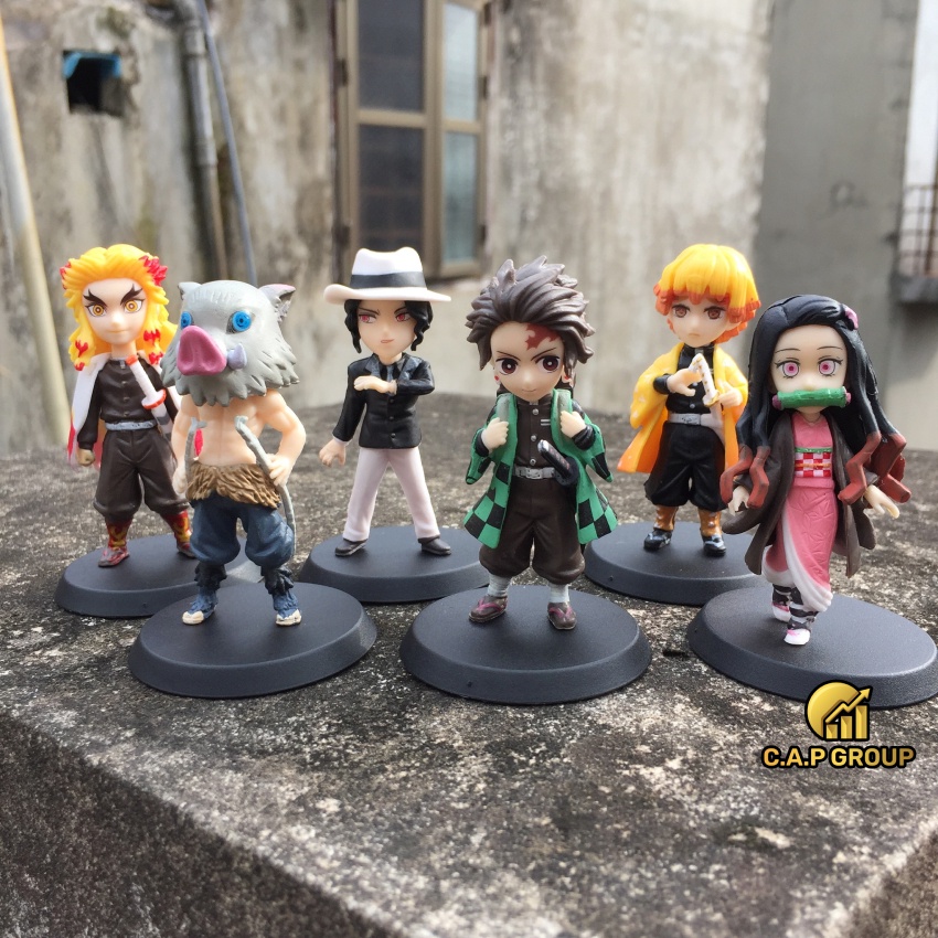 Mô hình Tanjiro Nezuko nhân vật truyện Thanh gươm diệt quỷ chibi - Anime Demon Slayer Kimestu no Yaiba