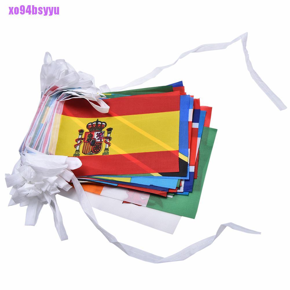 [Xo94Bsyu] 100 Lá Cờ Các Nước Dài 25M Thế Giới Quốc Tế 82ft