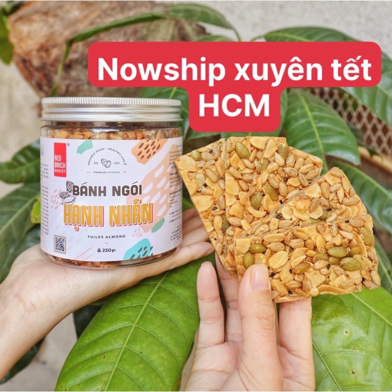 [ Freeship Đơn Hàng Từ 50K ] Bánh Ngói Hạnh Nhân Ăn Kiêng Thương Hiệu Gạch Đỏ