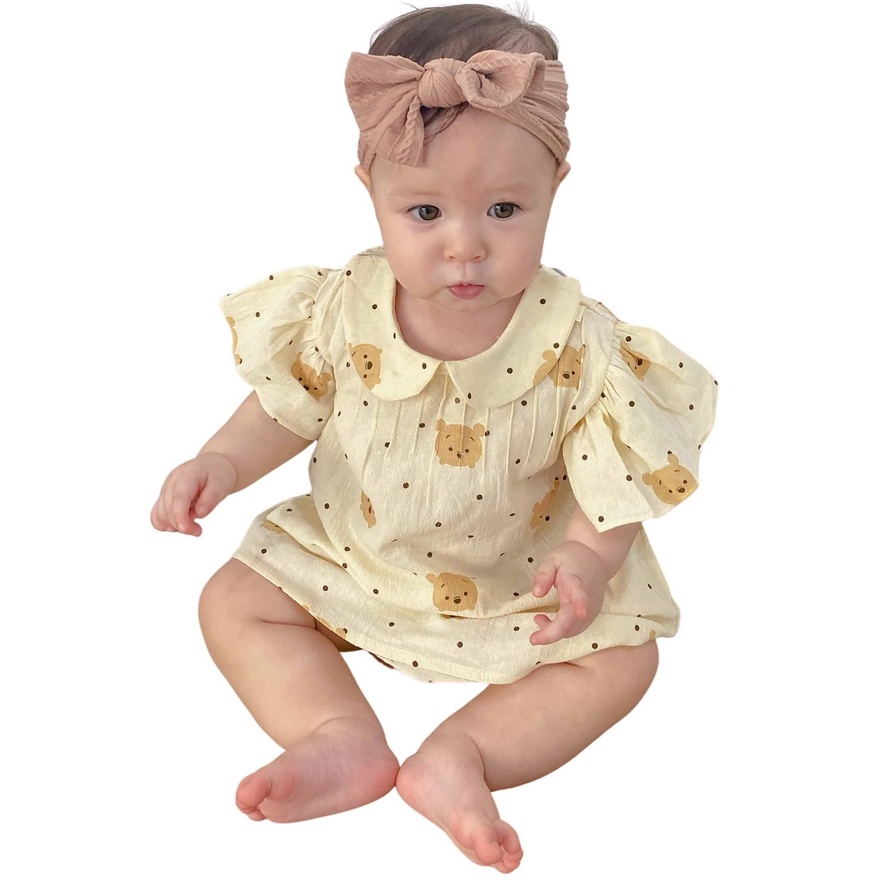 Combo 5 Váy xòe Muslin bé gái BF59