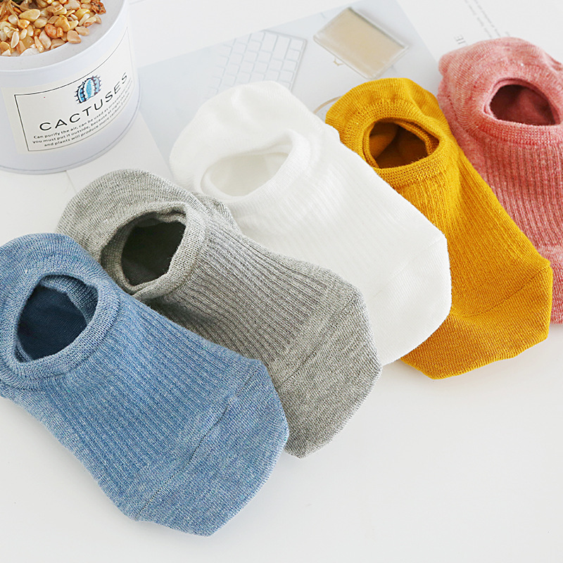 Vớ thuyền cotton thoáng khí chống trượt cho nữ
