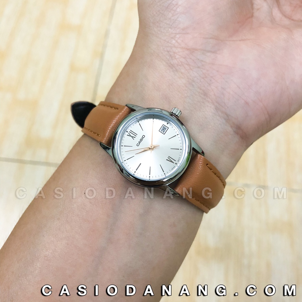 Đồng hồ nữ dây da Casio chính hãng Anh Khuê LTP-V002L-7B3UDF (25mm)