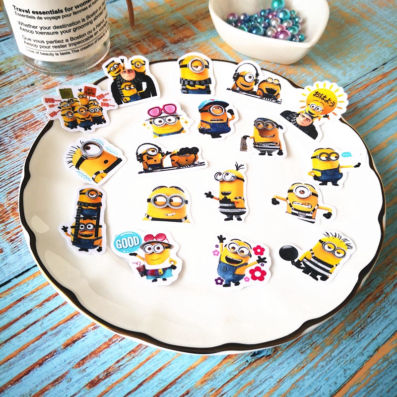 ❀ Despicable Me - Minions Diary Manual Stickers ❀ 36Pcs/Set DIY Scrapbooks Decor Stickers