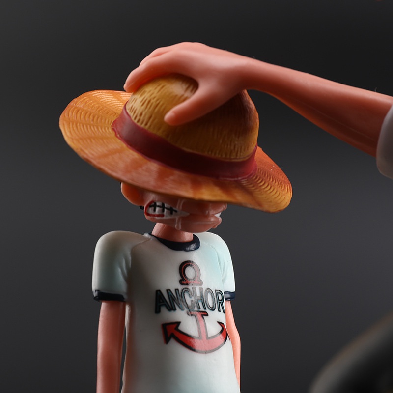 Nhân vật figure shanks tóc đỏ và luffy đồ chơi trẻ em decor mô hình one piece anime lắp ráp decor phòng pc gaming cute