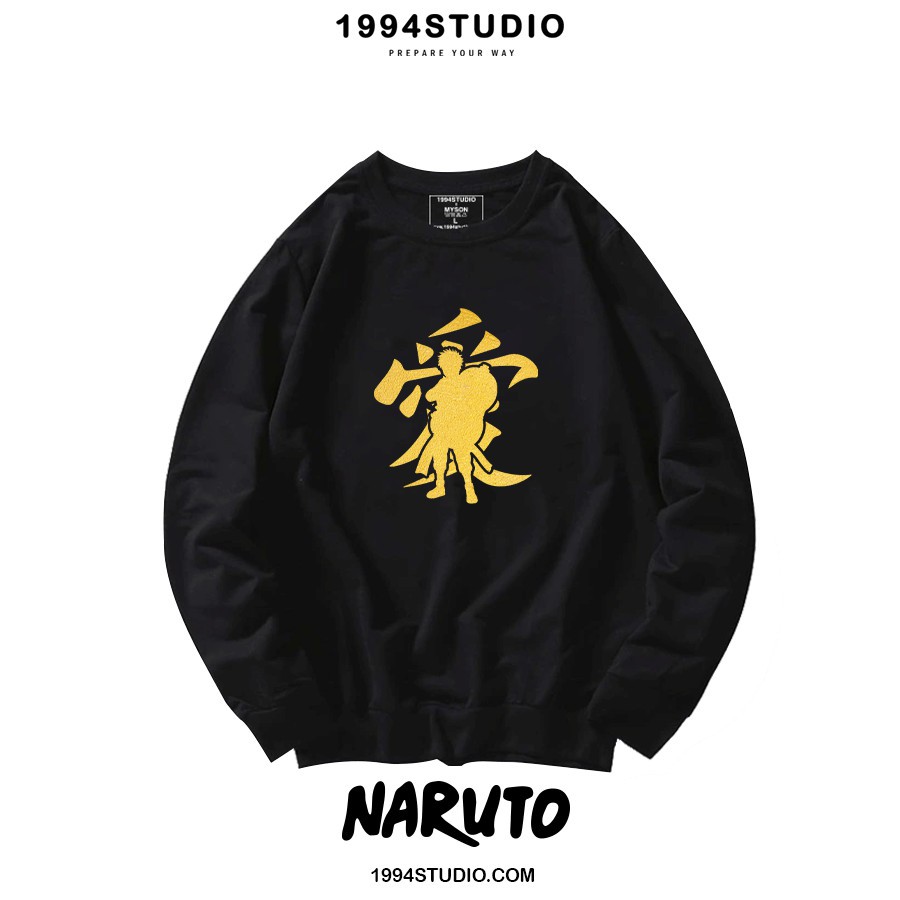 [Mã 1994UP20K Giảm 20% Đơn 400K] Áo Sweater Áo Nỉ Da Cá Naruto MS02 Nhũ Vàng - 1994 Studio