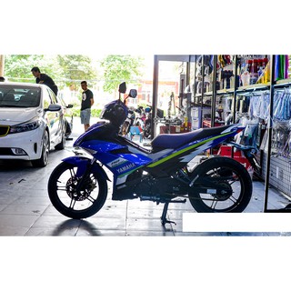 Tem trùm exciter 150 xanh GP độc đáo mẫu mới, độ team trùm decal xe máy ex dán đời 2015-2020