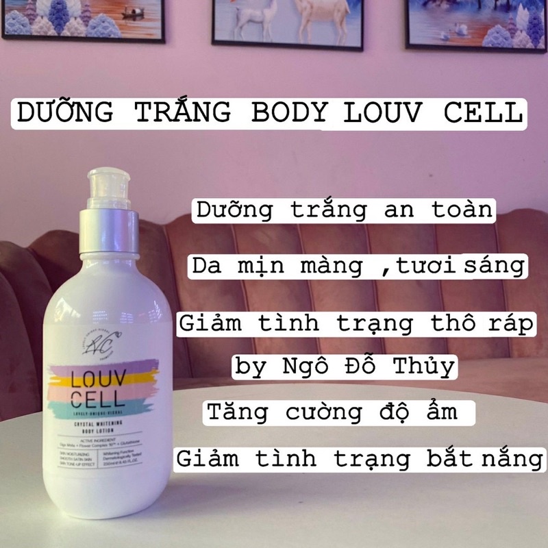 Sữa Dưỡng Thể LOUV CELL 250ml , Kem Dưỡng Da Body Louv Cell dưỡng ẩm cấp trắng | BigBuy360 - bigbuy360.vn