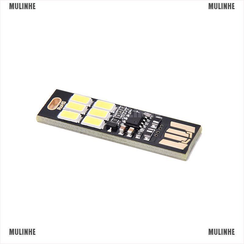 1 Bộ Nguồn usb mini 6 Đèn led Cảm Ứng Ánh Sáng Trắng Ấm / Thuần Khiết