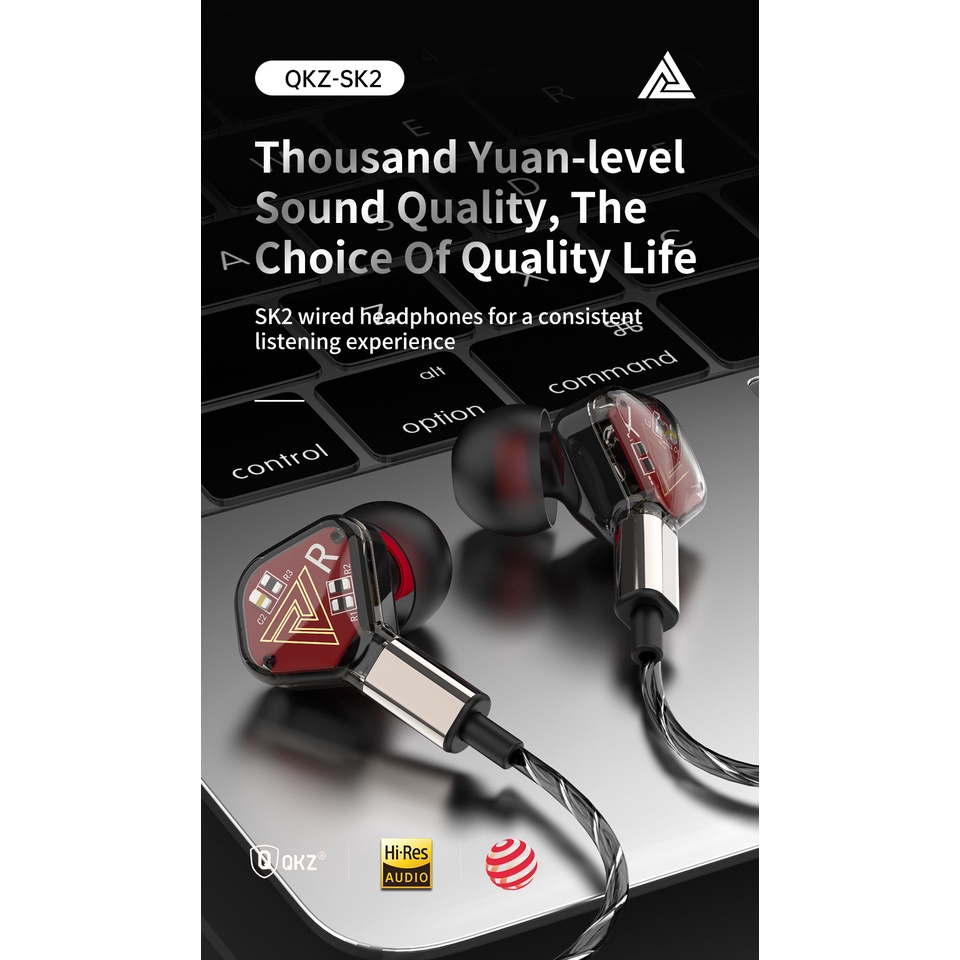 Tai Nghe Nhét Tai Chơi Game Có Dây Qkz Sk2