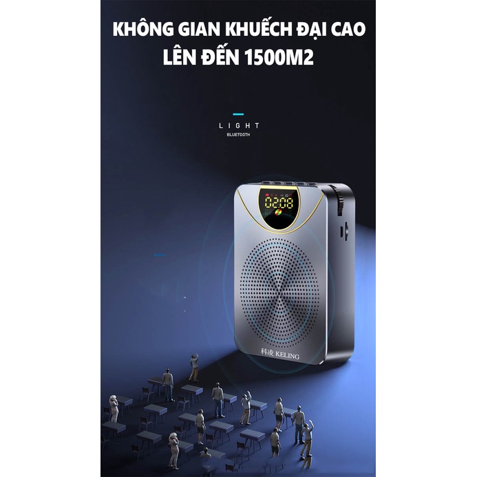 Máy Trợ Giảng Tốt Keling Có Micro Cài Áo Phiên Bản Cao Cấp. Sử Dụng Đơn Giản, Dễ Dàng, Trợ Thủ Đắc Lực Cho Giáo Viên