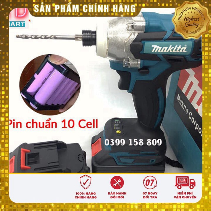 [ FREE SHIP ] Máy bắn vít Makita 72v Không Chổi Than pin 10 cell cực trâu tặng 2 mũi vít có nam châm hút