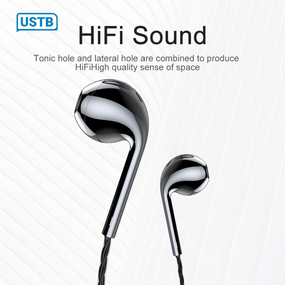 Tai Nghe Có Dây Thể Thao 6D Lõi Tứ 3.5mm Tích Hợp Mic Với Âm Bass Hifi sống động