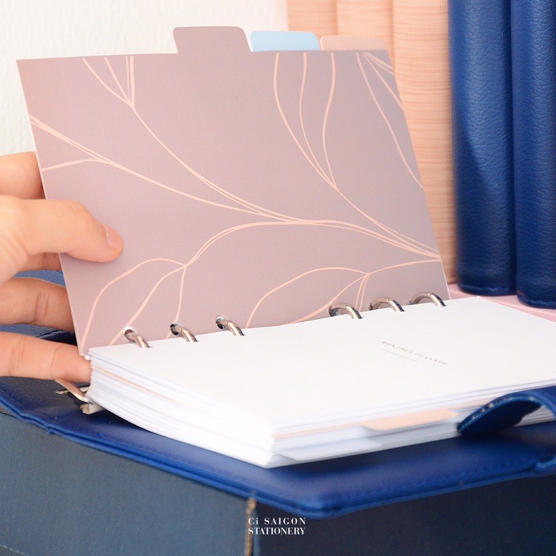 Sổ còng lập kế hoạch/học tập Time Planner size A6 bản trắng đen
