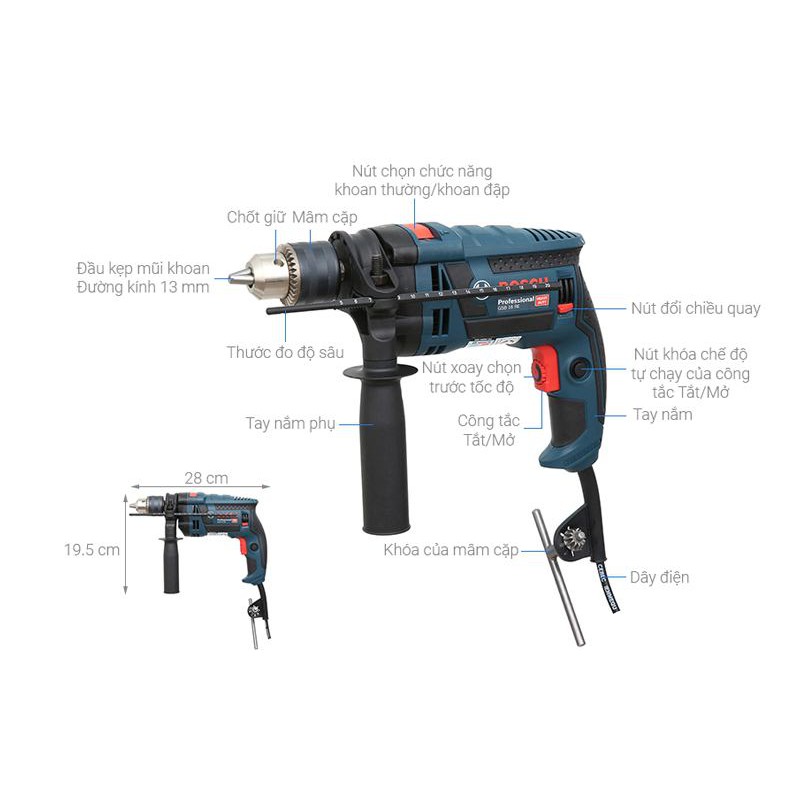 Máy Khoan Động Lực Bosch GSB 16 RE