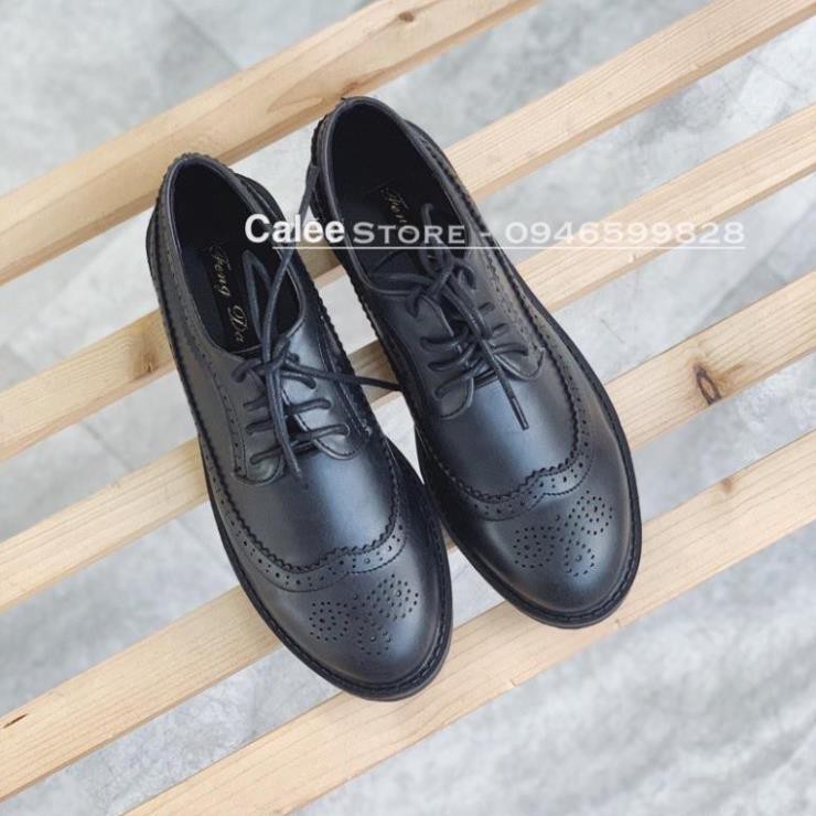 Giày oxfords da mềm nữ (Có clip tự quay sản phẩm) đế cao su cao cấp -h91 | BigBuy360 - bigbuy360.vn