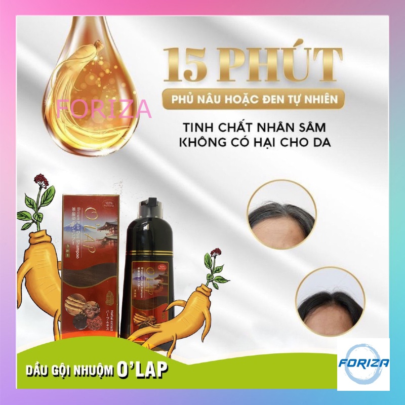 Dầu gội đen, gội nâu Phủ Bạc Olap Giảm Gàu Rụng Tóc Tạo Ẩm Giảm Gẫy Rụng OLAP