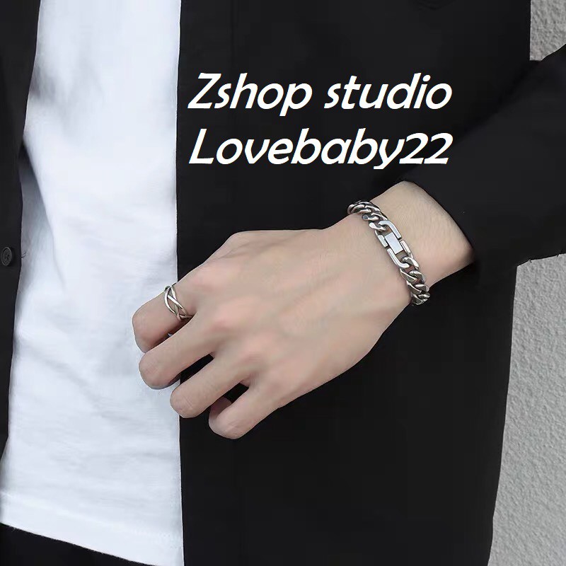 [Mã FAMAYFA giảm 10K đơn 50K] Vòng tay hợp kim xi titan Nam nữ, vòng đôi xích khóa cài bấm cá tính VTD11 | BigBuy360 - bigbuy360.vn